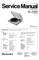 Technics - SLD-303 - Service manual 